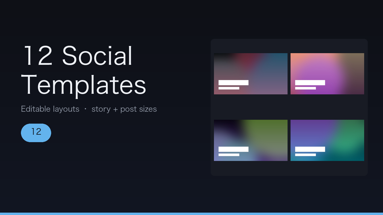 12 Social Media Templates