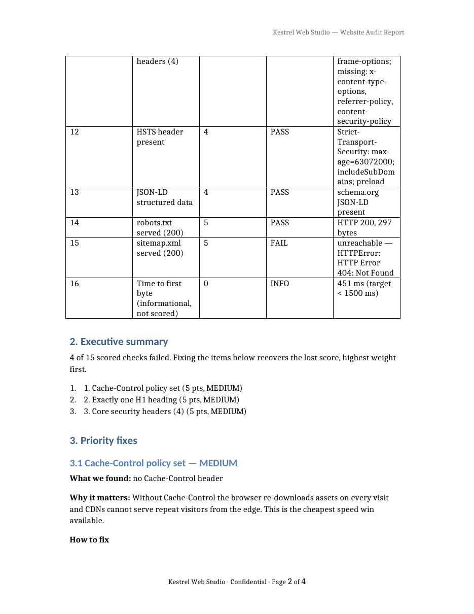 Audit report page 2